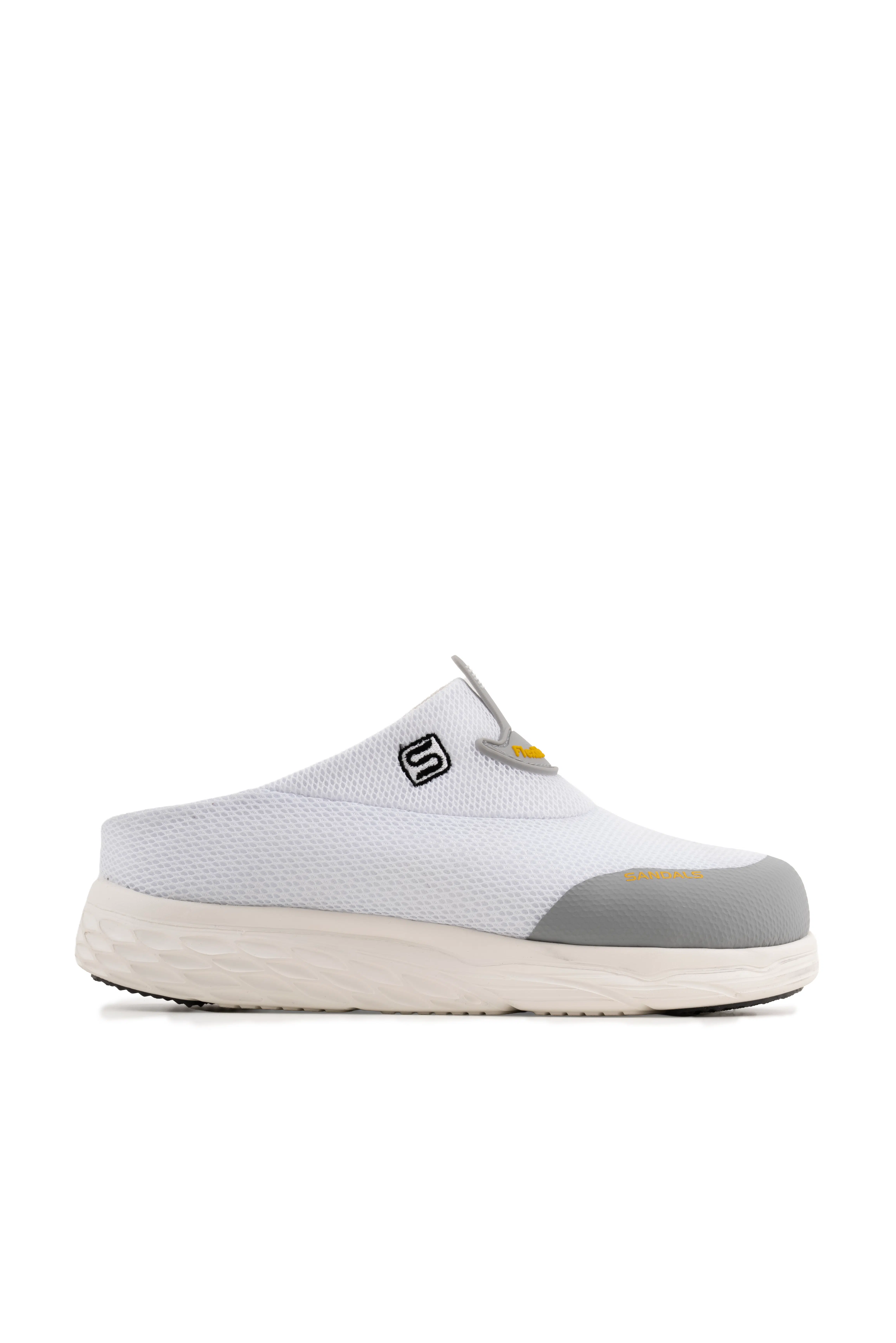 Kadın Ince Taban Ortopedik File Sabo Doktor Hemşire Hastane Aşçı Terliği SS001-0258 Beyaz